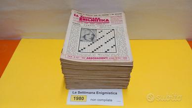 LA SETTIMANA ENIGMISTICA, anno 1980, NON compilati