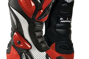 STIVALE PELLE RACING MOTO PREXPORT SONIC ROSSO