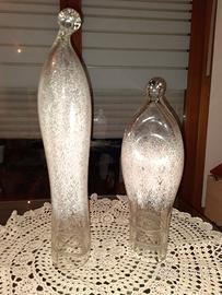 Coppia statue(uomo e donna). vetro murano 60's