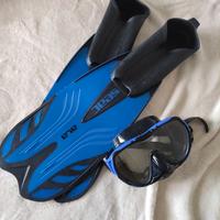 Kit maschera+pinne snorkeling