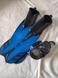 Kit maschera+pinne snorkeling