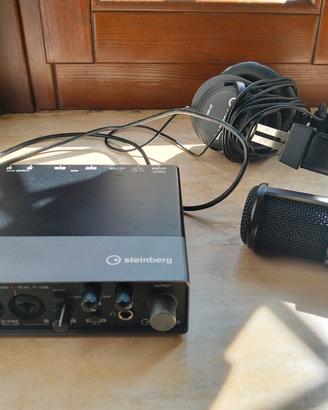 BUNDLE SCHEDA AUDIO + MICROFONO + CUFFIE

