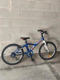 Bici Bambino Decathlon 20" Racing Blu/Bianca