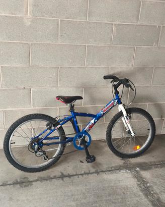 Bici Bambino Decathlon 20" Racing Blu/Bianca