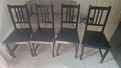 4 sedie cucina Ikea nere