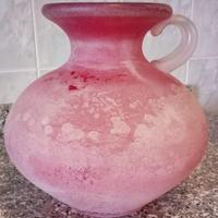 Vaso brocca vetro Scavo di Murano Seguso '80