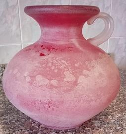 Vaso brocca vetro Scavo di Murano Seguso '80