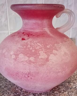 Vaso brocca vetro Scavo di Murano Seguso '80
