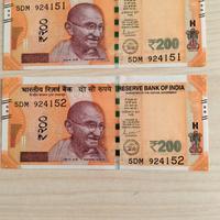 Lotto 4 banconote INDIA - Gandhi