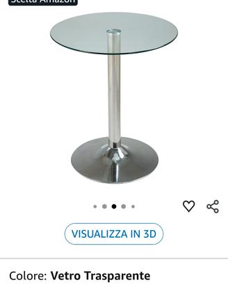  coppia di tavolini in vetro ed acciaio 