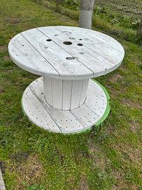 Bobina in legno bianca