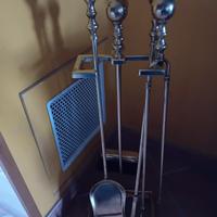 ferri  da camino in ottone  mai usati