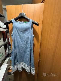 Abito Benetton jeans e pizzo 13 anni