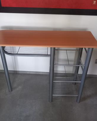 Penisola in laminato con sgabelli pieghevoli