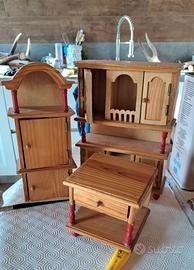 cucina per le bambole in abete