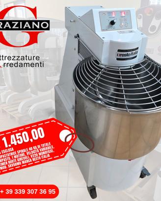 IMPASTATRICE SPIRALE da 40 kg VARIATORE VELOCITÀ