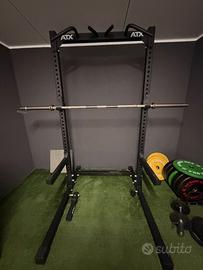 Home gym ATX: half rack, panca, 195 kg dischi