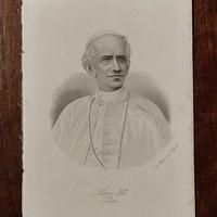 Stampa firmata August WEGER - "Papa Leone XIII"