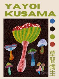 poster Yayoi Kusama Arredo formato A3 japan stile 