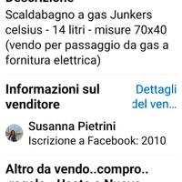 scaldabagno a gas junker celsius