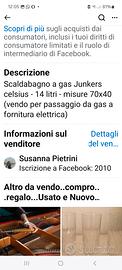 scaldabagno a gas junker celsius
