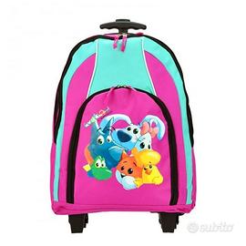 NUOVO Zaino Trolley Rosa Bimba Cuccioli