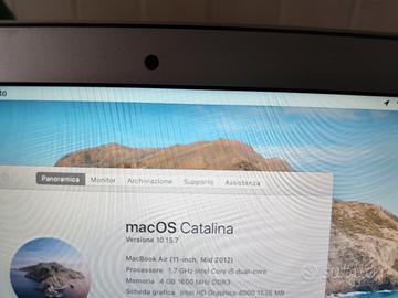 MacBook air 2012, 11. RAM 4GB, SSD 60GB