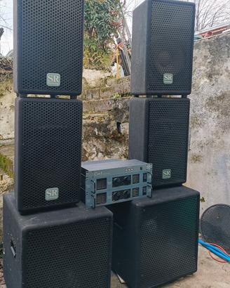 impianto audio sr technology 4000watt sub e sat
