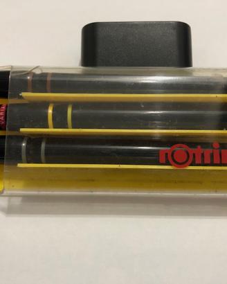 3 Rapidograph Rotring + pennini e custodia penna