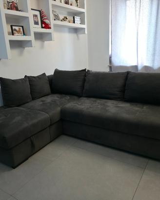 Divano angolare con contenitore 