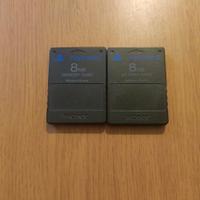 Coppia Memory Card 8MB PS2 Originali Sony