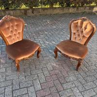 Coppia di sedie vintage stile Luigi Filippo