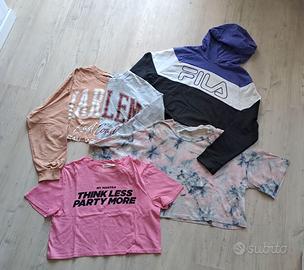 Set T-shirt e Felpe ragazza tg. XS, 11 Pezzi