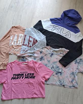 Set T-shirt e Felpe ragazza tg. XS, 11 Pezzi