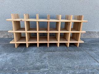 PORTA BOTTIGLIE IN LEGNO NATURALE