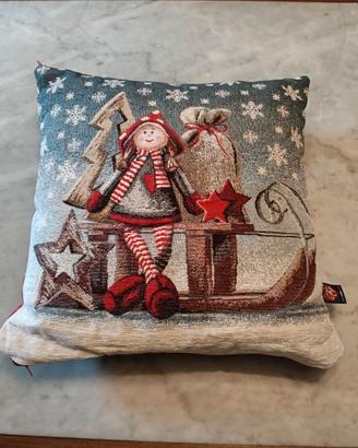 Cuscino Texgal 40x40 con federa natalizia