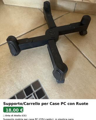 Supporto/Carrello per Case PC con Ruote