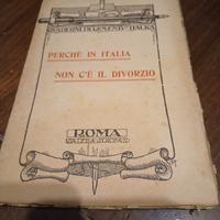 Libro Raro 1920 - Perché in Italia non c'è il divo