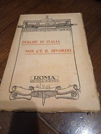 Libro Raro 1920 - Perché in Italia non c'è il divo