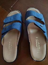 sandali donna bluette e pois