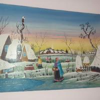 Quadro naïf Ugo Morea con certificato autenticità