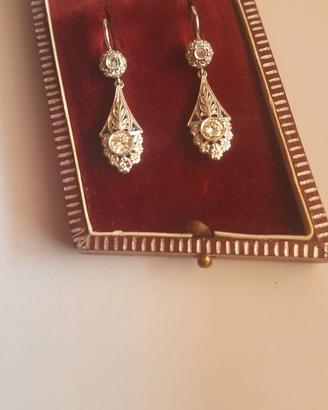 ORECCHINI CON BRILLANTI TAGLIO ANTICO DEL 1905