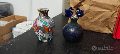 Piccole ampolline vetro dipinto a mano '40/50