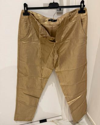 Pantalone stivo color oro
