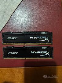 RAM Ddr4, due banchi da 4gb HyperX Fury

2133MHz