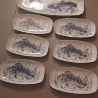 Set Piatti Pesce Vintage "Silver Series" - 7 Pezzi