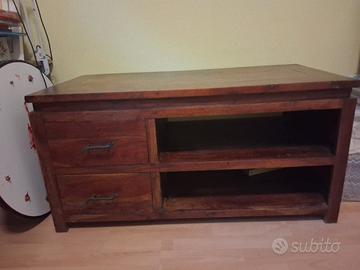 porta tv legno massello