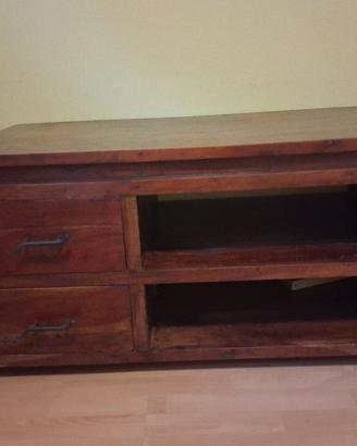 porta tv legno massello