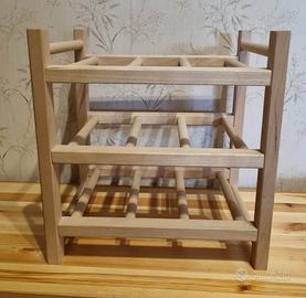 Portabottiglie vino Ikea in legno massello