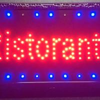 Insegna LED RISTORANTE 54×27 cm  LED blu animati